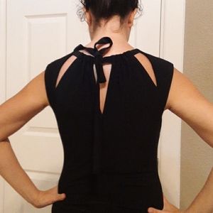 Black sleeveless blouse